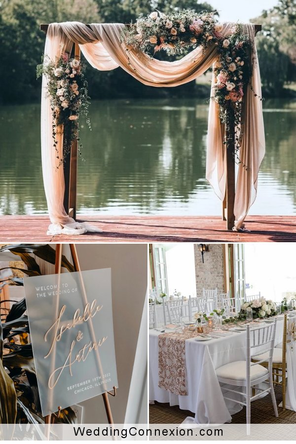 Glamorous Rose Gold Wedding Decor